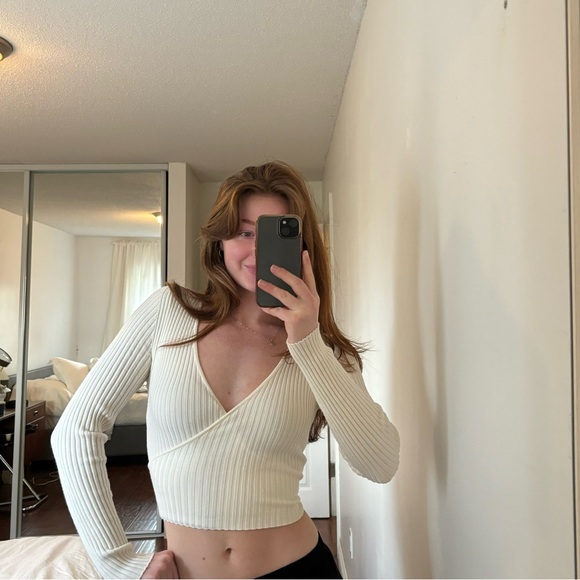 Merino Wool Babaton Wrap Top - Picture 1 of 6